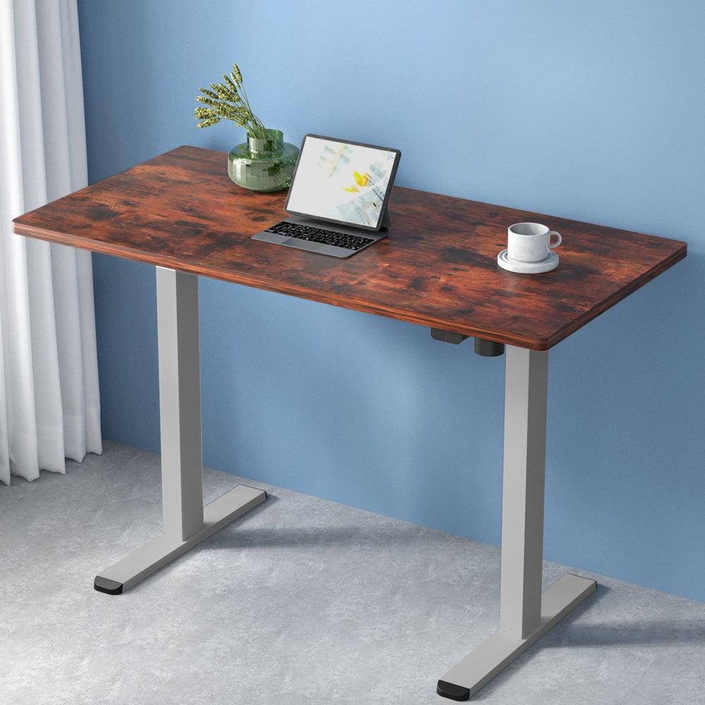 Artiss Standing Desk Motorised 120CM Rustic Brown-6