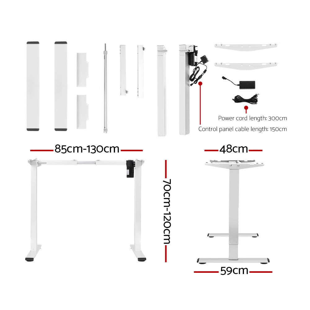 Artiss Standing Desk Motorised Sit Stand Desks Black 120CM-1