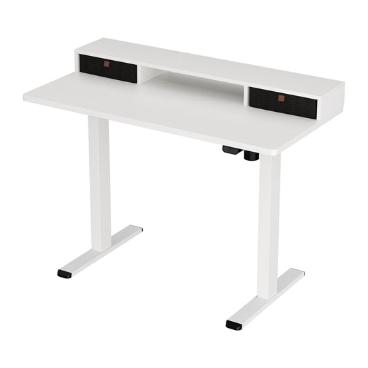 Artiss Electric Standing Desk with Storage Shelf Drawer Office Table 120CM-0