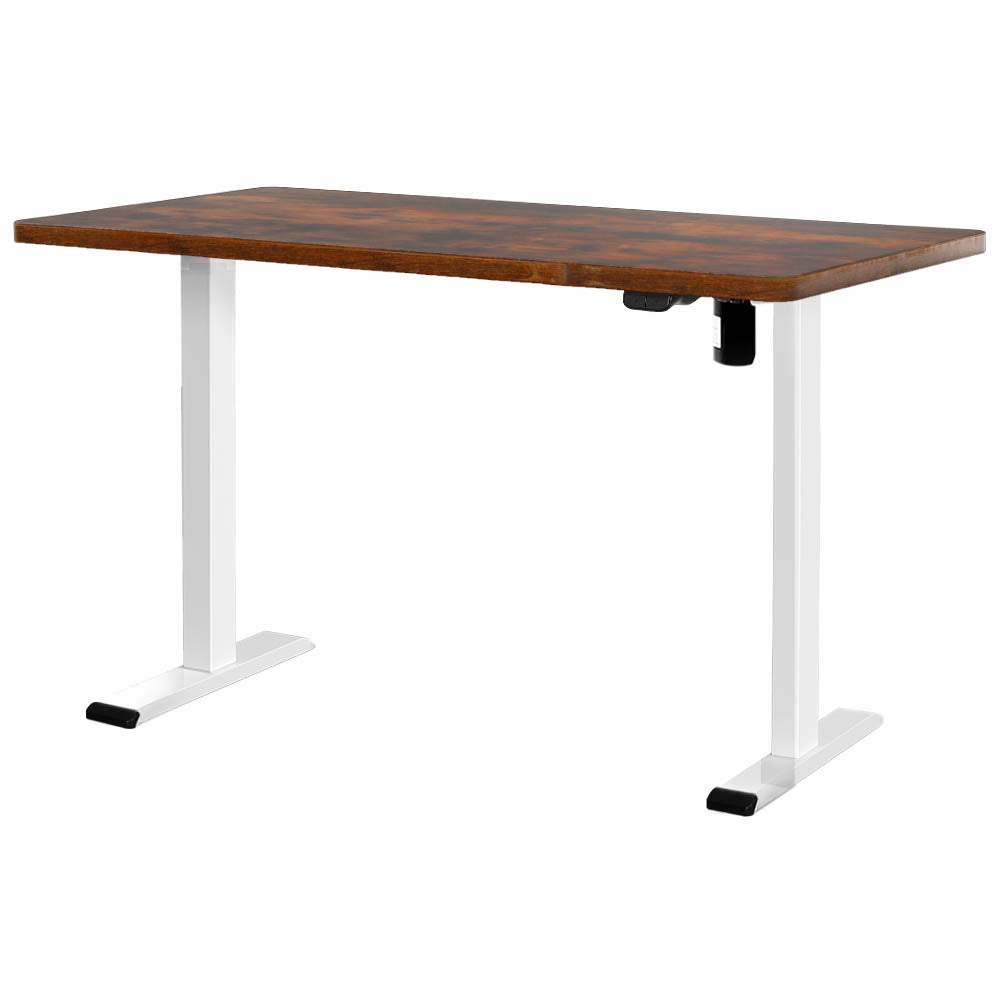 Artiss Standing Desk Motorised Sit Stand Desks Rustic Brown 120CM-0