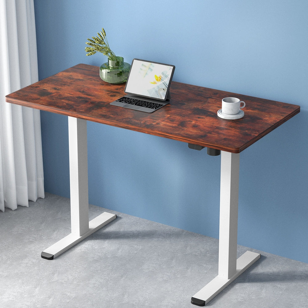 Artiss Standing Desk Motorised Sit Stand Desks Rustic Brown 120CM-6