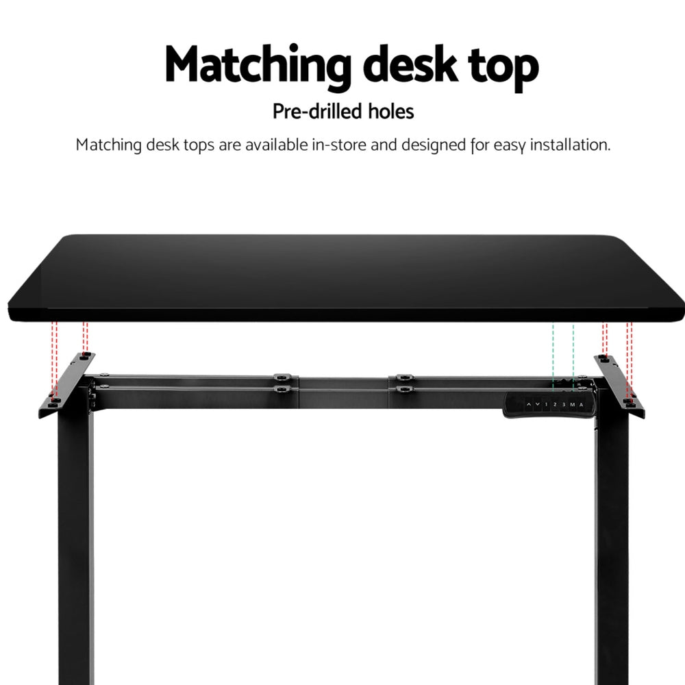 Artiss Standing Desk Frame Only Dual Motor Motorised Black-5