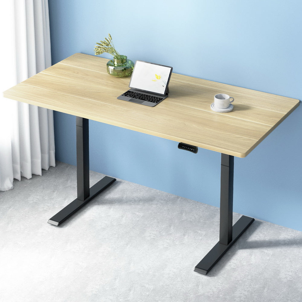 Artiss Standing Desk Motorised Dual Motor White Oak 140CM-6