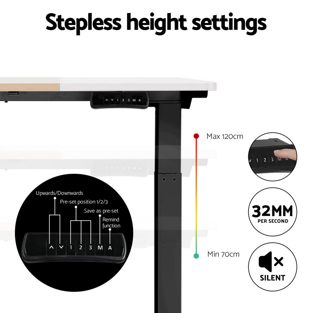 Artiss Standing Desk Motorised Electric Dual Motor 120CM-4