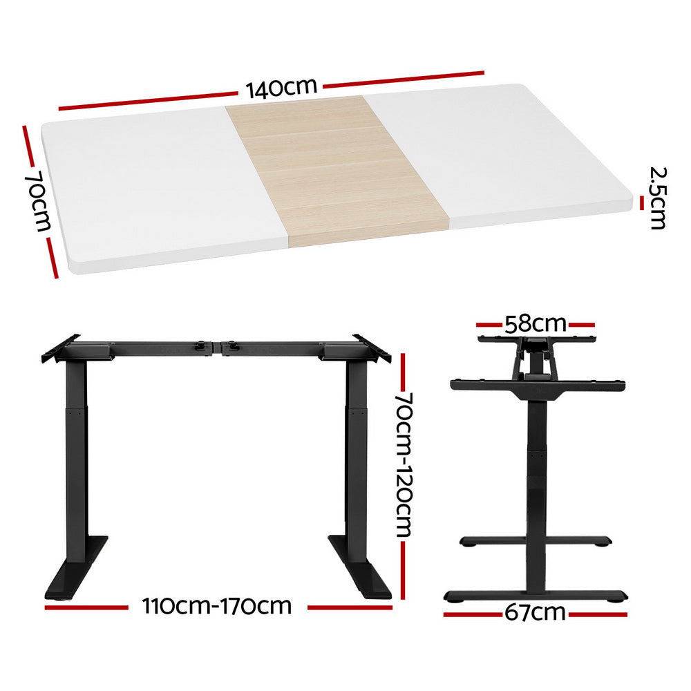 Artiss Standing Desk Motorised Electric Dual Motor 140cm-1