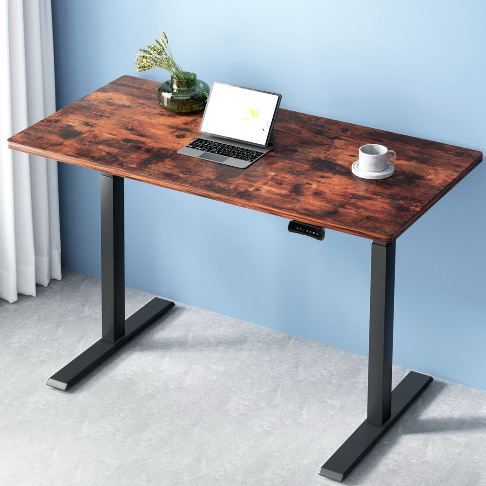 Artiss Standing Desk Motorised Dual Motor Rustic Brwon 120CM-6