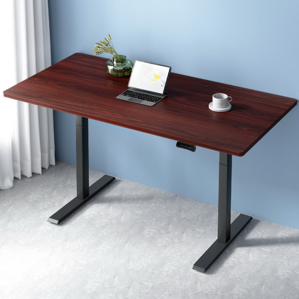 Artiss Standing Desk Motorised Dual Motor Walnut 140CM-6