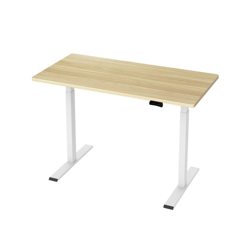 Artiss Standing Desk Motorised Dual Motor 120CM White Oak-0