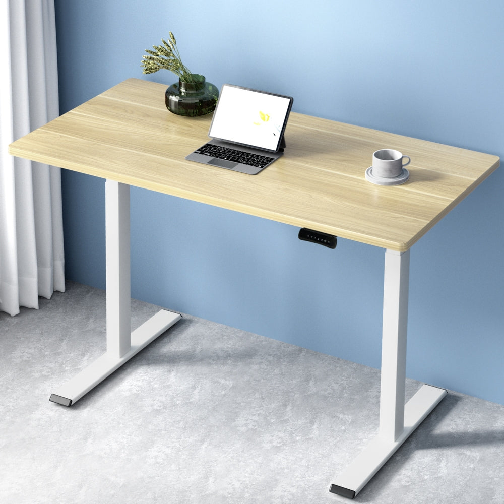 Artiss Standing Desk Motorised Dual Motor 120CM White Oak-6