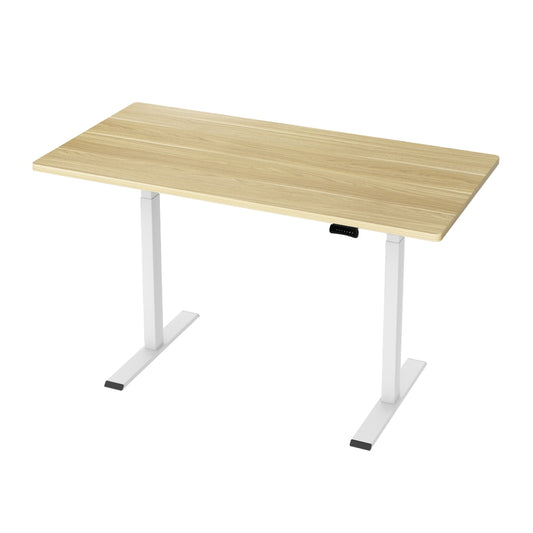 Artiss Standing Desk Motorised Dual Motor 140CM White Oak-0