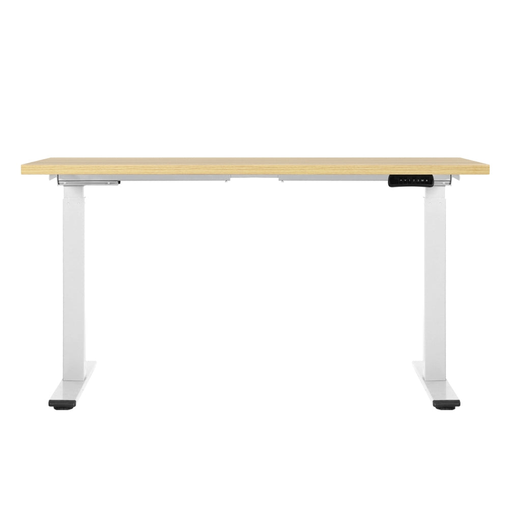 Artiss Standing Desk Motorised Dual Motor 140CM White Oak-2