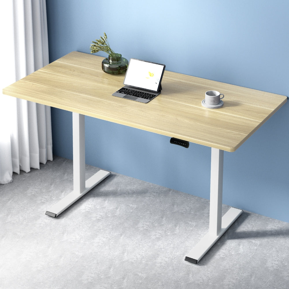 Artiss Standing Desk Motorised Dual Motor 140CM White Oak-6