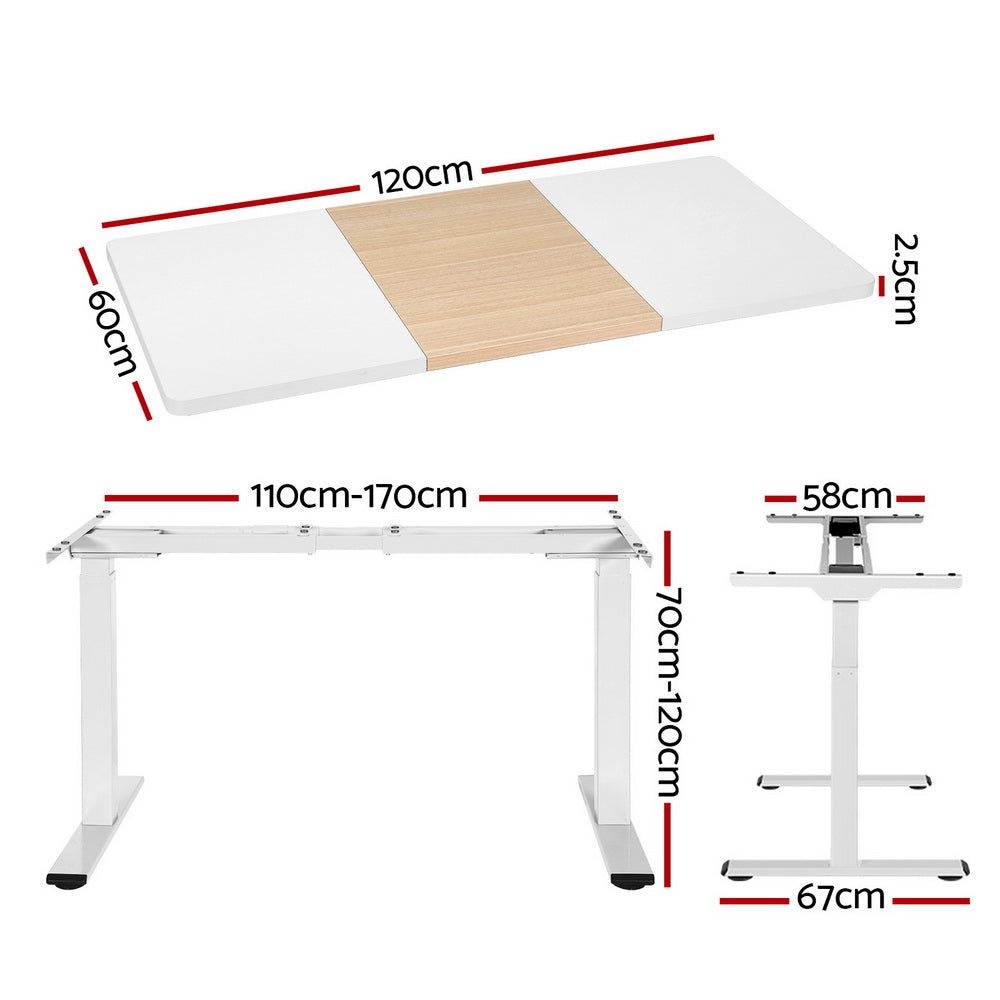 Artiss Standing Desk Motorised Dual Motor 120CM-1