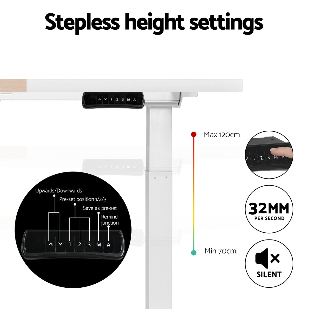 Artiss Standing Desk Motorised Dual Motor 120CM-4