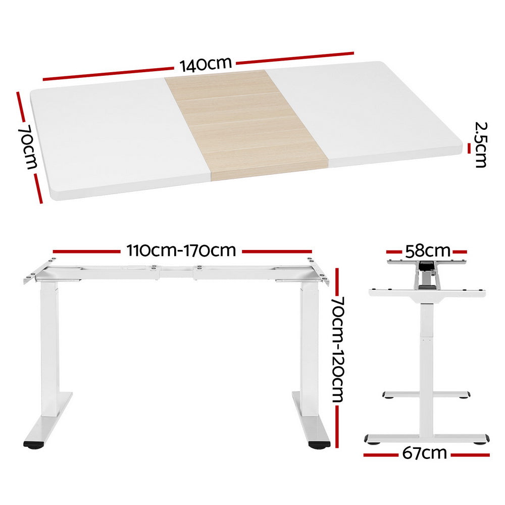 Artiss Standing Desk Motorised Dual Motor 140CM-1