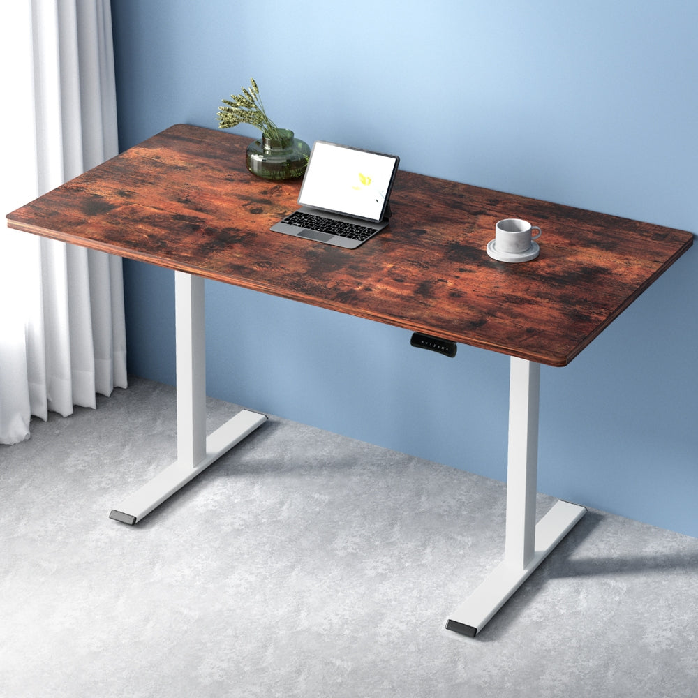 Artiss Standing Desk Motorised Dual Motor 140CM Rustic Brwon-6