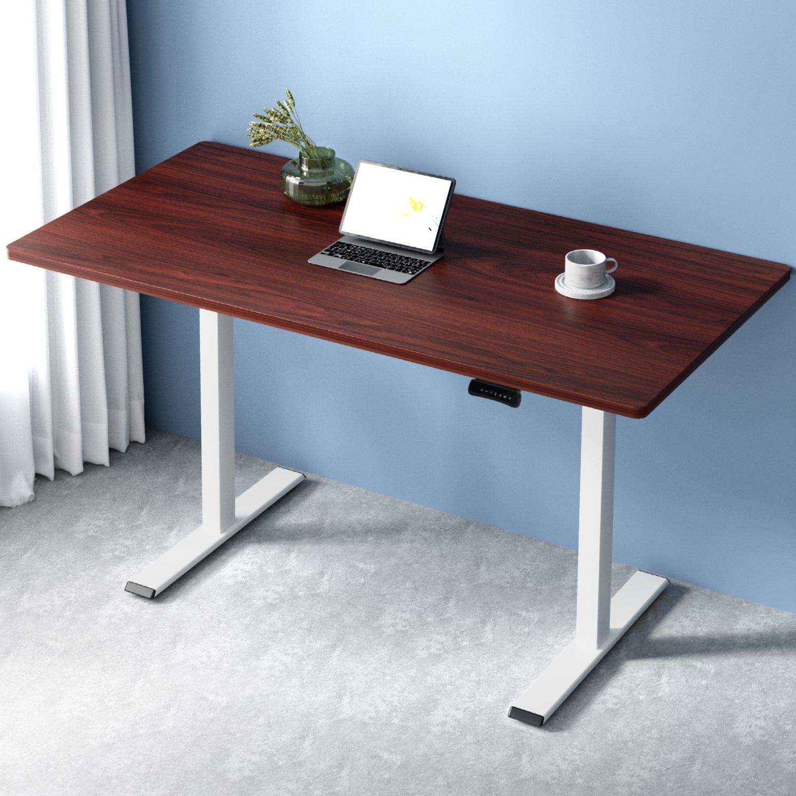 Artiss Standing Desk Motorised Dual Motor 140CM Walnut-6