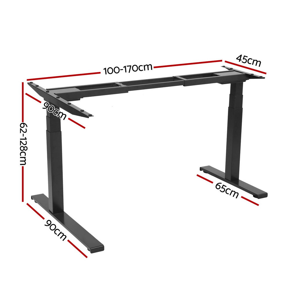 Artiss Standing Desk Frame Only L-shape Motorised-1