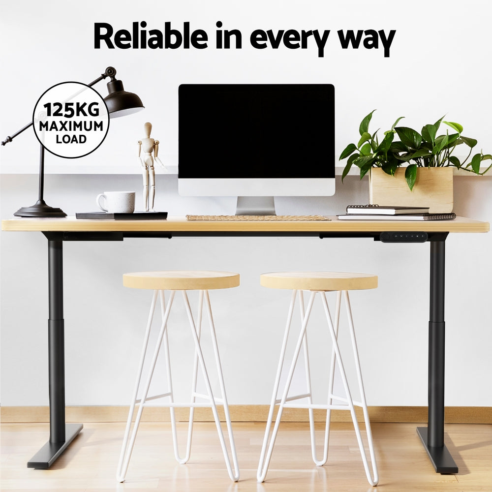 Artiss Standing Desk Motorised Electric Dual Motor White Oak 120CM-5