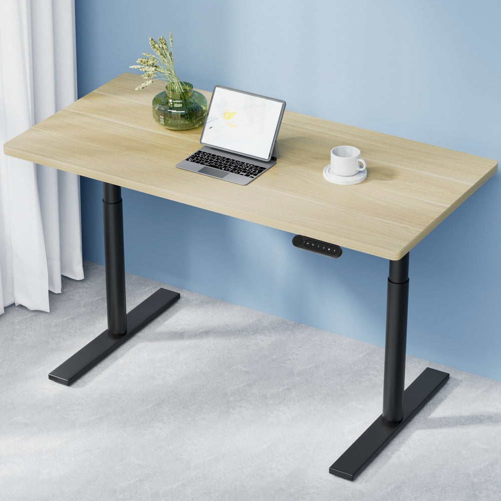 Artiss Standing Desk Motorised Electric Dual Motor White Oak 120CM-6