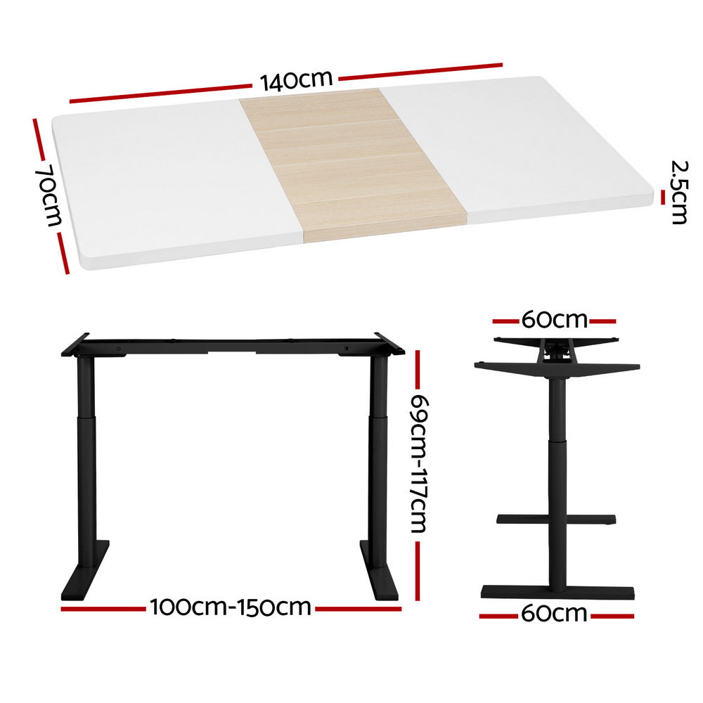 Artiss Standing Desk Motorised Electric Dual Motor 140CM-1