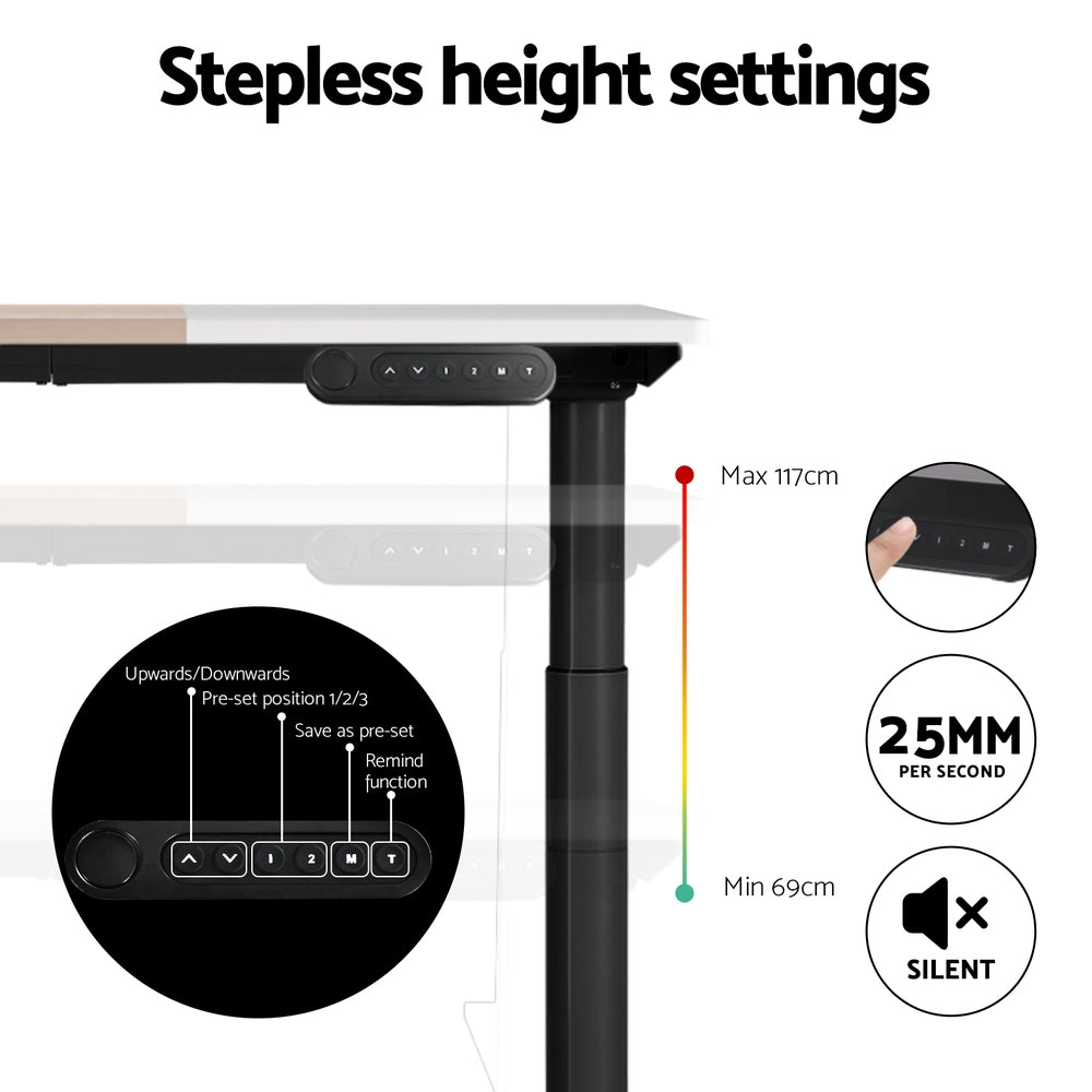 Artiss Standing Desk Motorised Electric Dual Motor 140CM-4