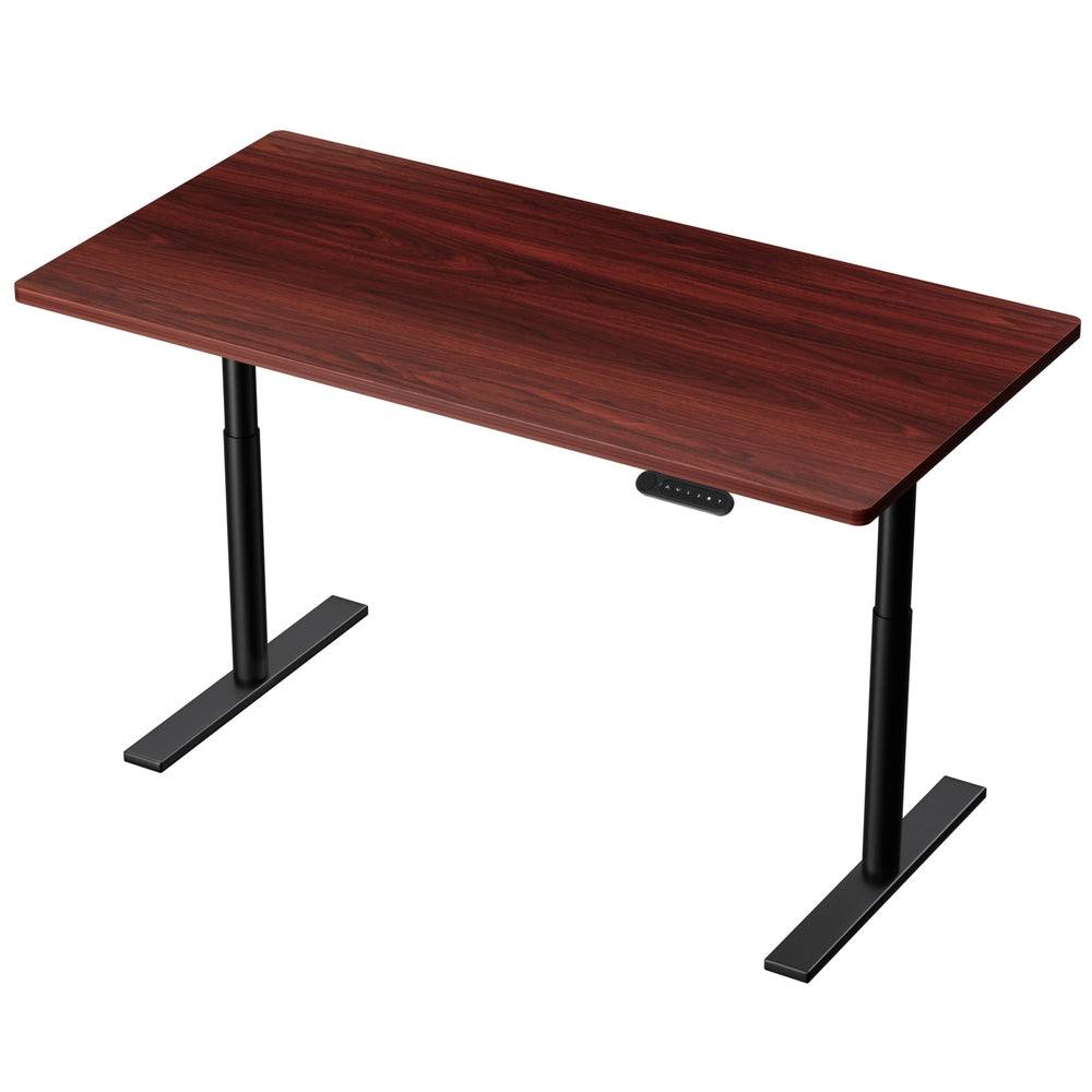 Artiss Standing Desk Motorised Electric Dual Motor Walnut 140CM-0