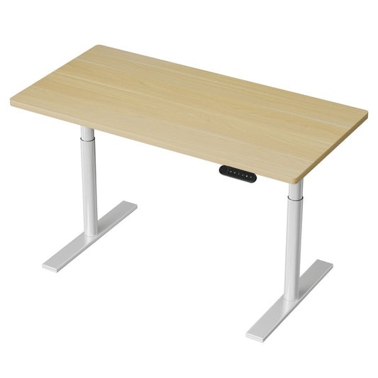 Artiss Standing Desk Motorised Electric Dual Motor 120CM White Oak-0