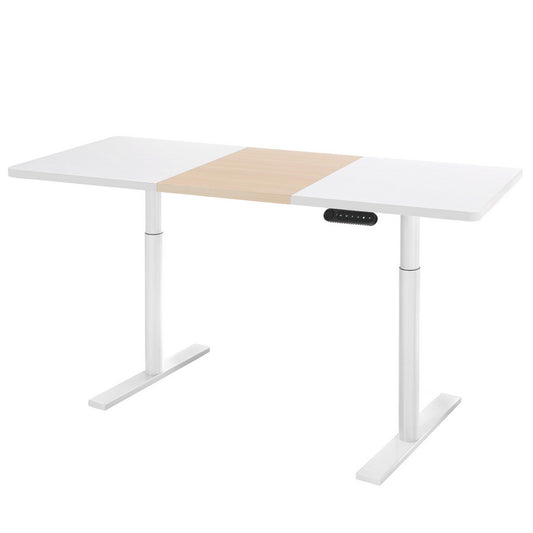 Artiss Standing Desk Motorised Electric Dual Motor 140CM White Pine-0