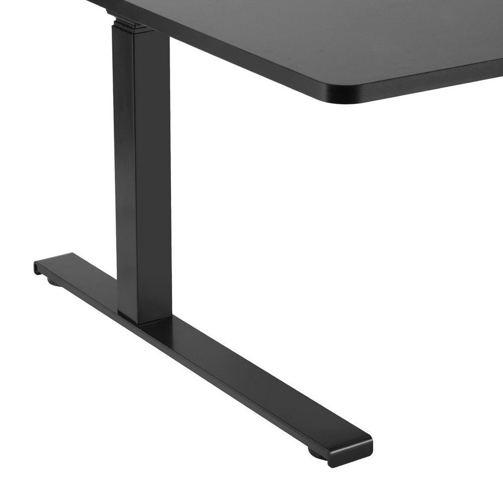 Artiss Standing Desks L-shape Motorised 160CM Black-3