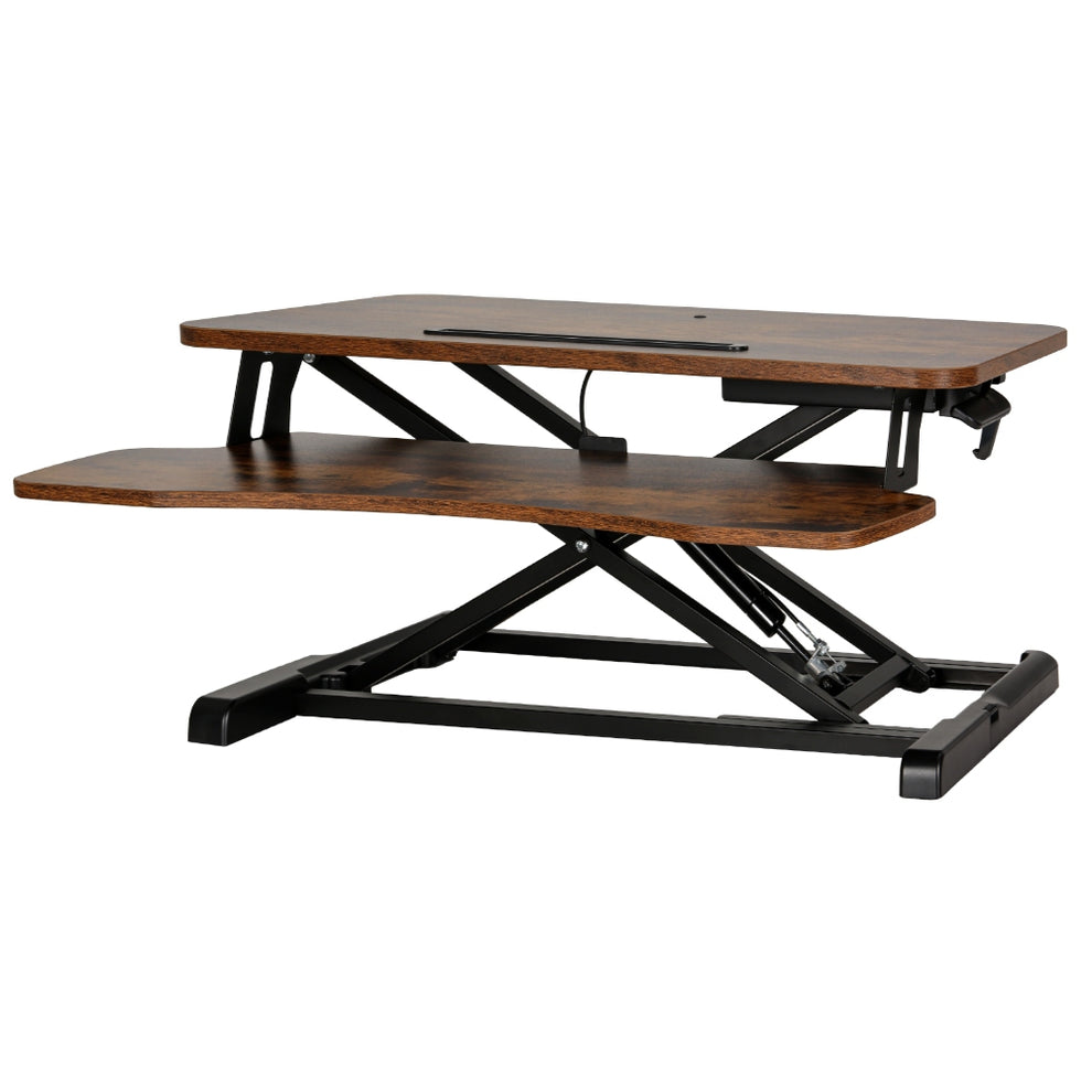 Artiss Standing Desk Riser Height Adjustable Rustic Brown 80CM – Oz ...