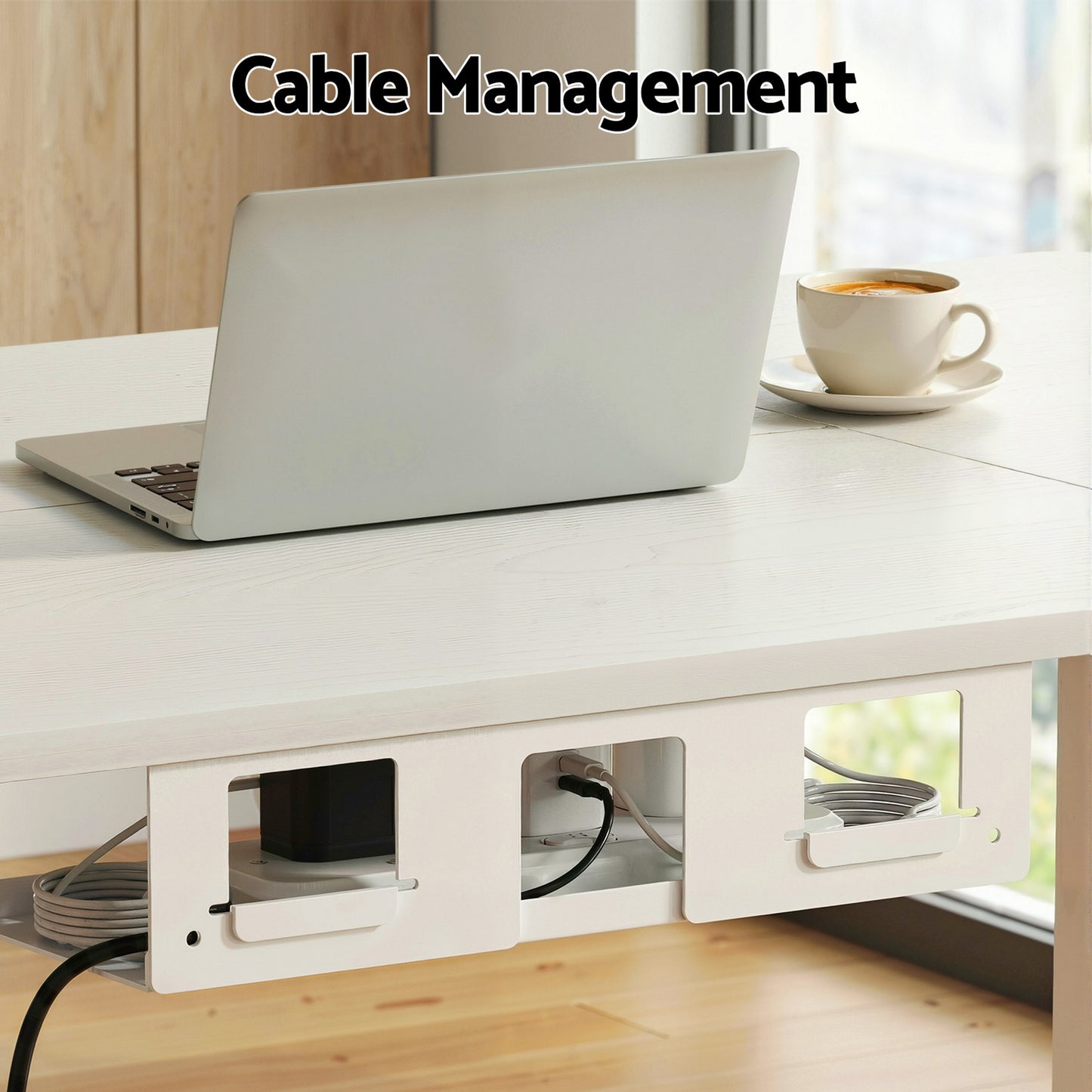 Artiss Electric Standing Desk 140cm Adjustable Height Motorised Home Office Desk Drawer-4