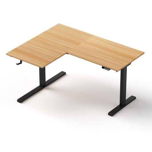 Artiss L-Shape Electric Standing Desk Sit Stand Up Height Adjustable Motorised-0