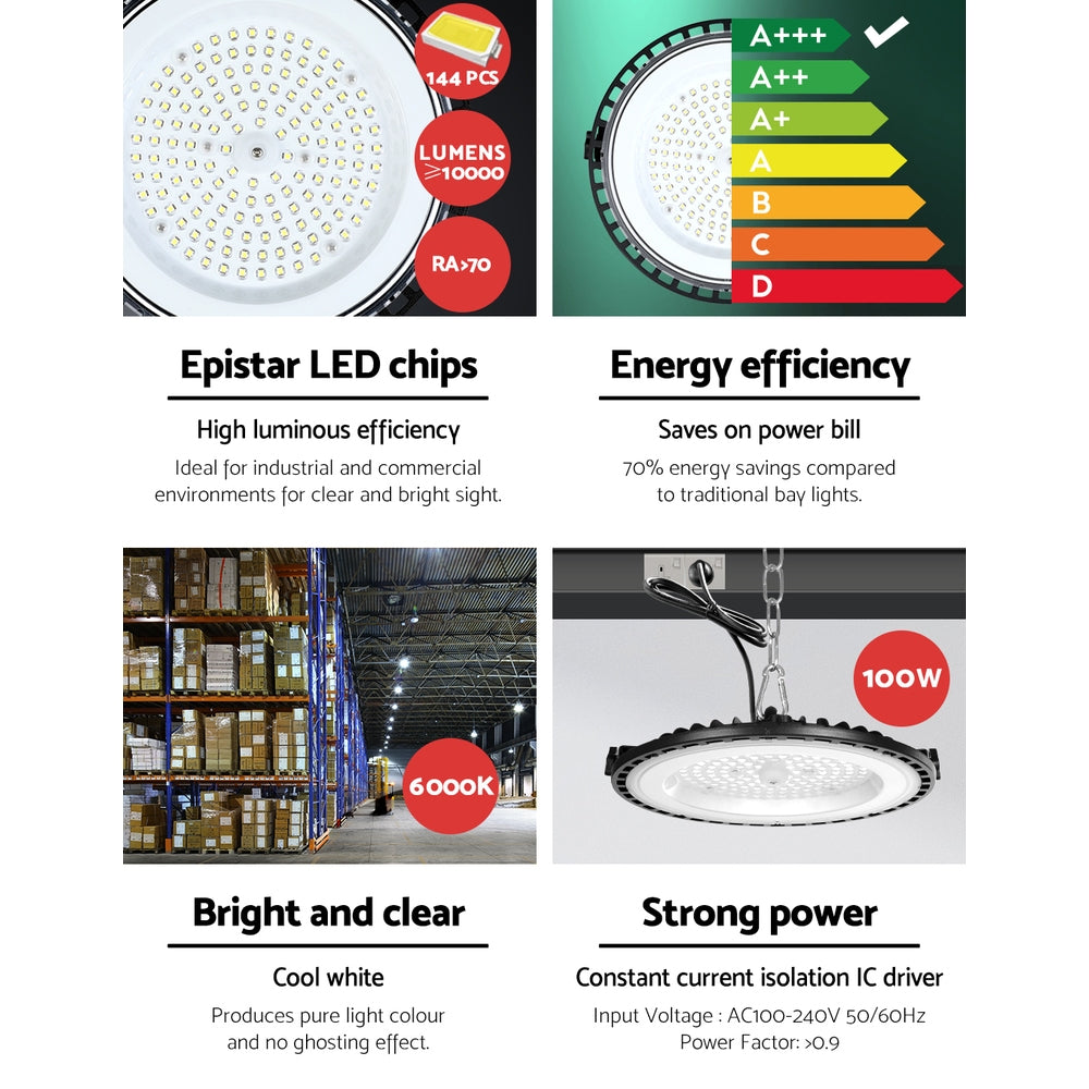 Leier High Bay Light LED 100W Industrial Lamp Workshop Warehouse Factory Lights-4