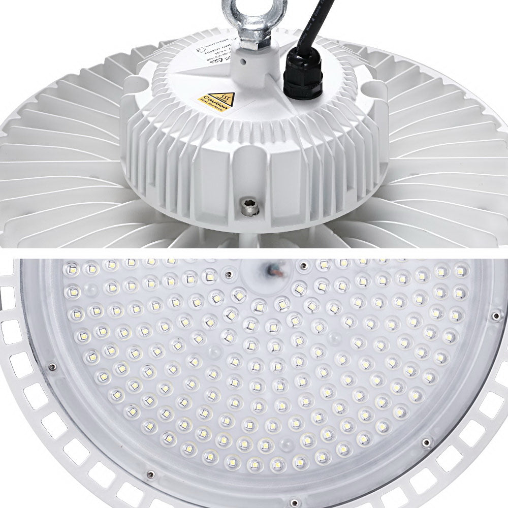 Leier LED High Bay Lights 200W UFO Industrial Shed Warehouse Factory Lamp White-4