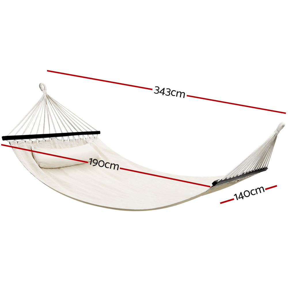 Gardeon Hammock Bed Outdoor Camping Portable Hanging Chair 2 Person Piillow-1