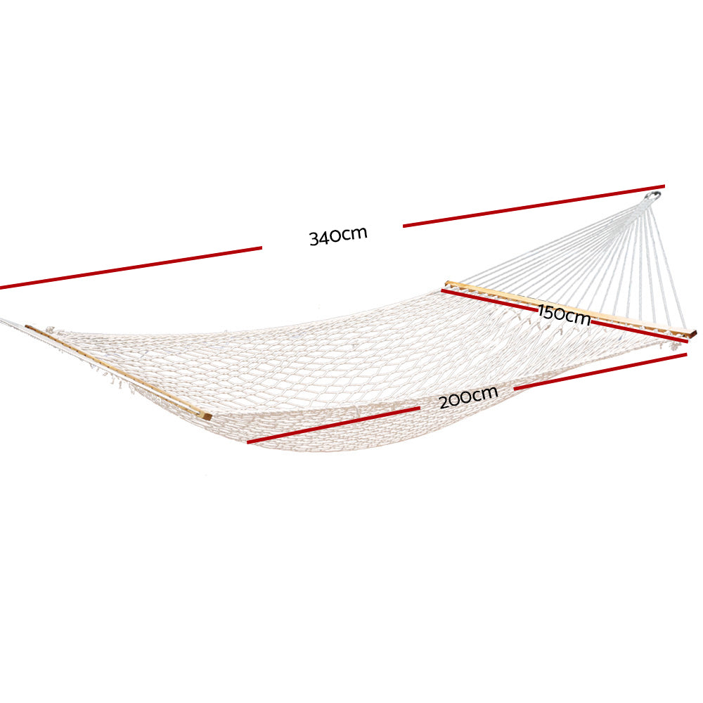 Gardeon Hammock Bed Outdoor Chair Camping Hanging Hammocks Mesh 2 Person-1