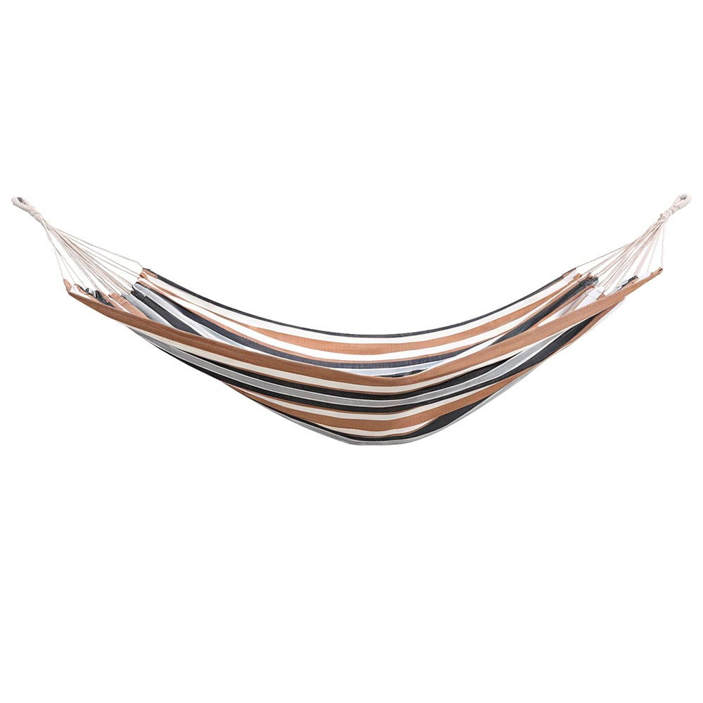 Gardeon Hammock Bed Outdoor Camping Hammocks Beige Grey-2