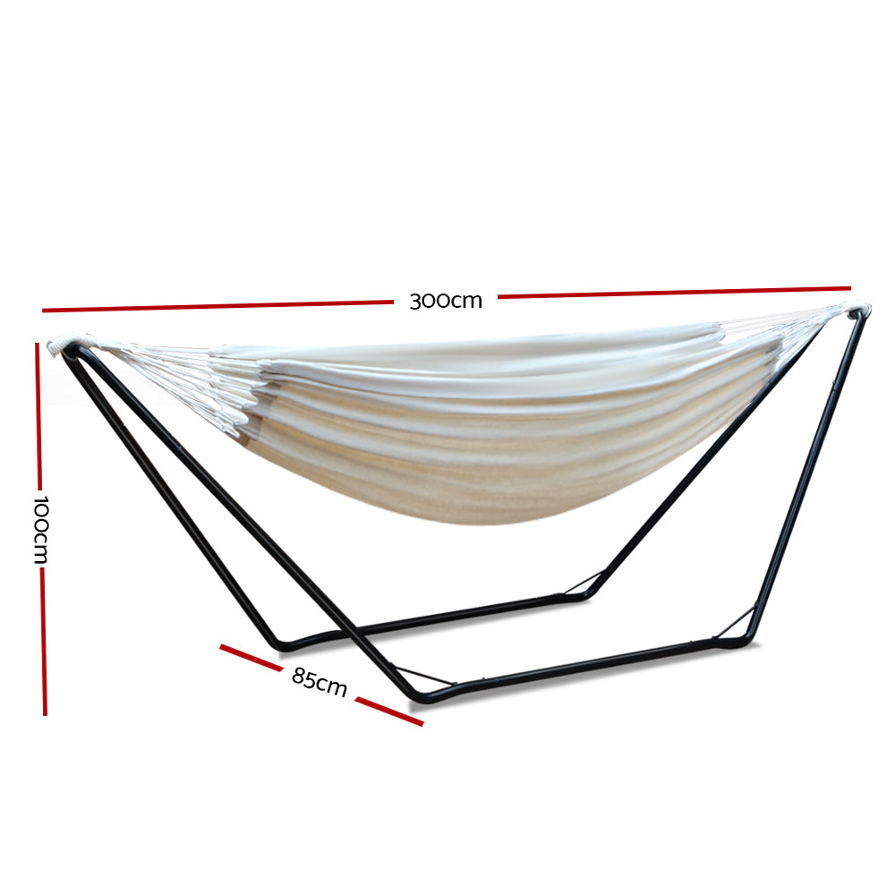 Gardeon Hammock Bed with Stand Outdoor Camping Hammocks Steel Frame-1