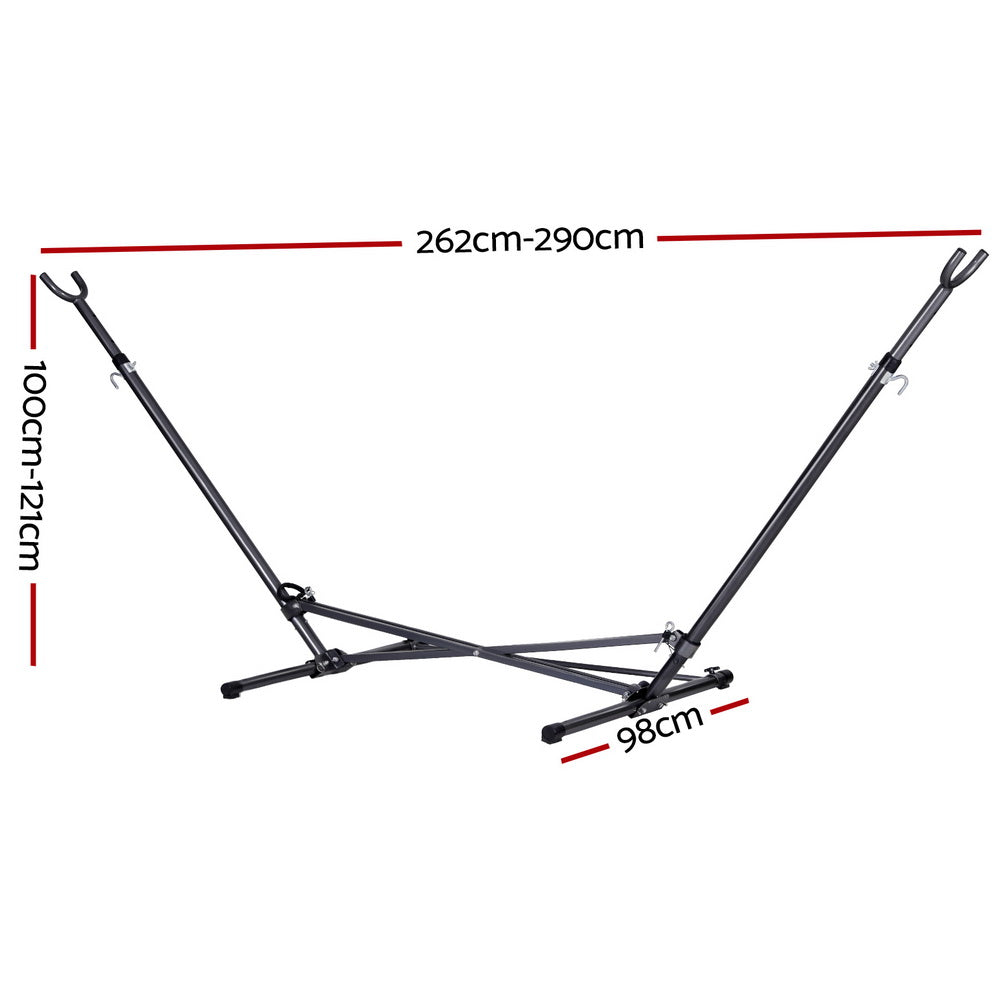 Gardeon Hammock Bed Stand Steel Frame Outdoor Indoor-1