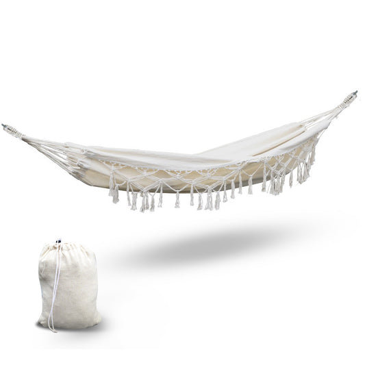 Gardeon Hammock Bed Rope Tassel Outdoor Hammocks Chair Camping-0