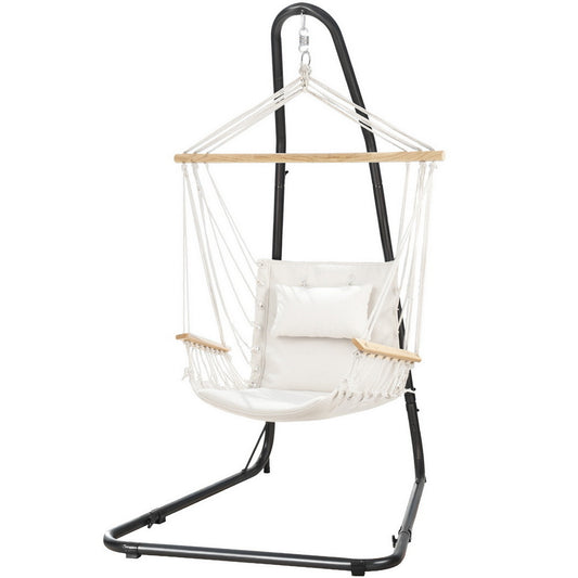 Gardeon Hammock Chair with Heavy Duty Steel Stand-0