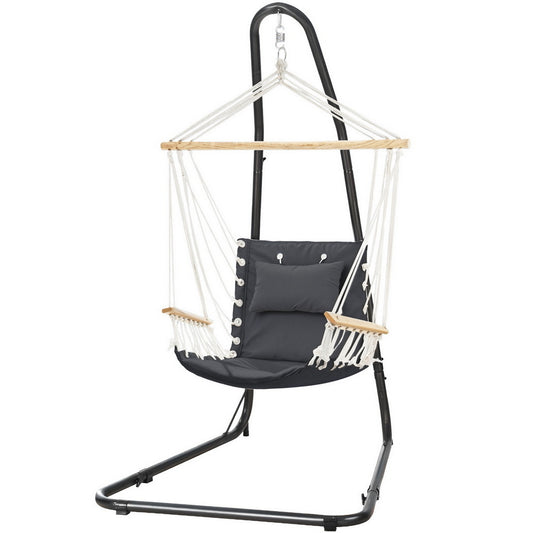 Gardeon Hammock Chair with Heavy Duty Steel Stand-0