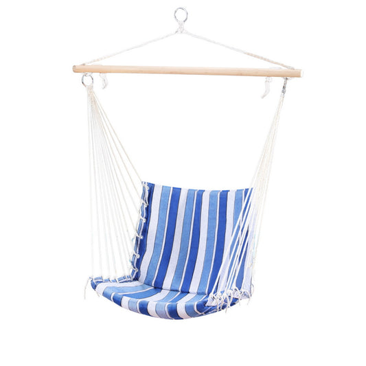 Gardeon Hammock Chair Swing Camping Blue-0