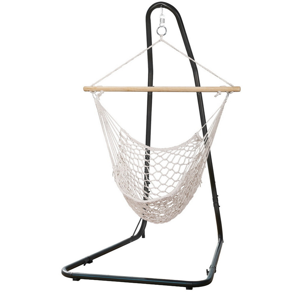 Gardeon Hammock Hanging Chair with Heavy Duty Steel Stand-0