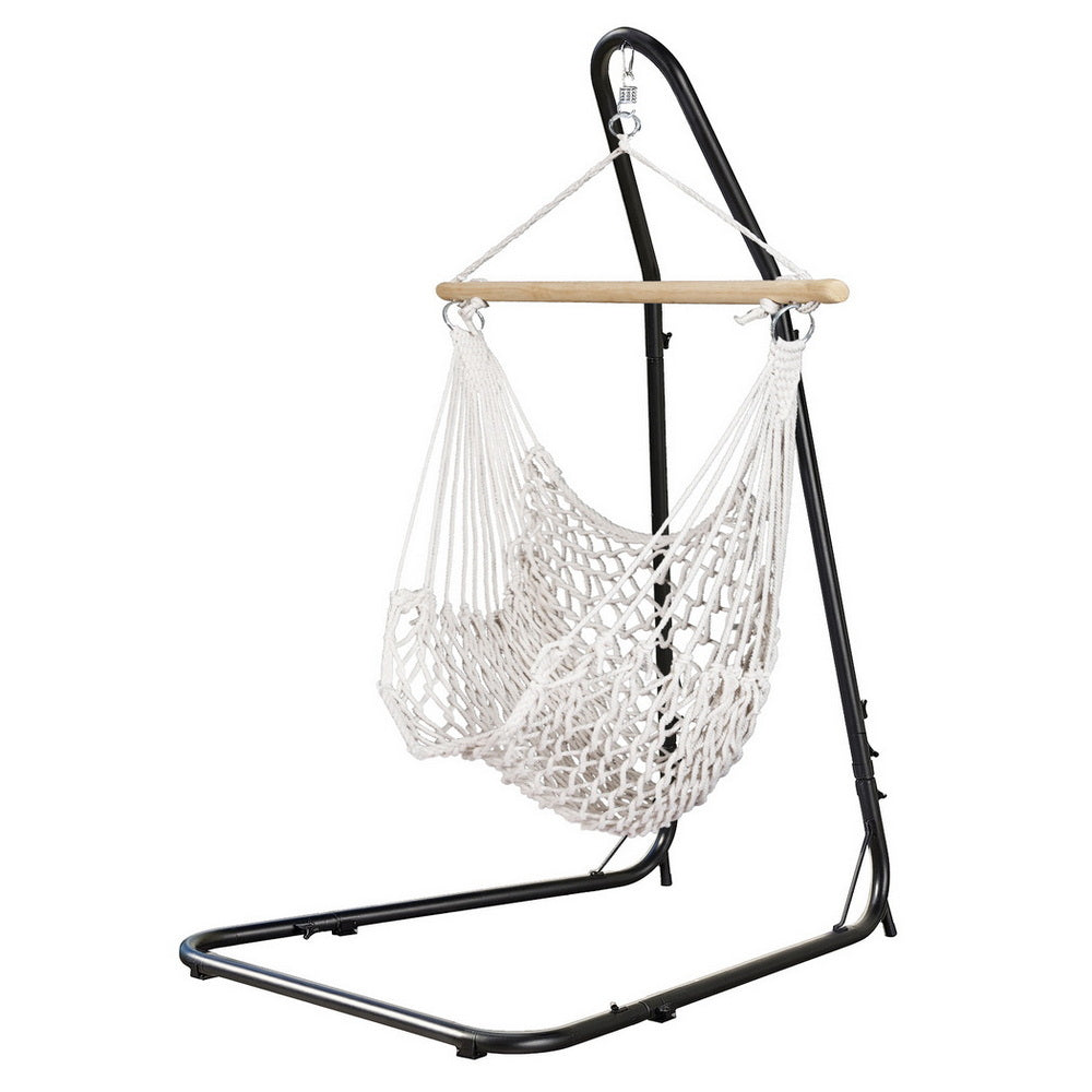 Gardeon Hammock Hanging Chair with Heavy Duty Steel Stand-2