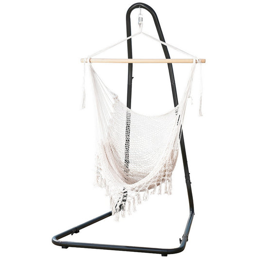 Gardeon Hammock Hanging Chair with Heavy Duty Steel Stand-0
