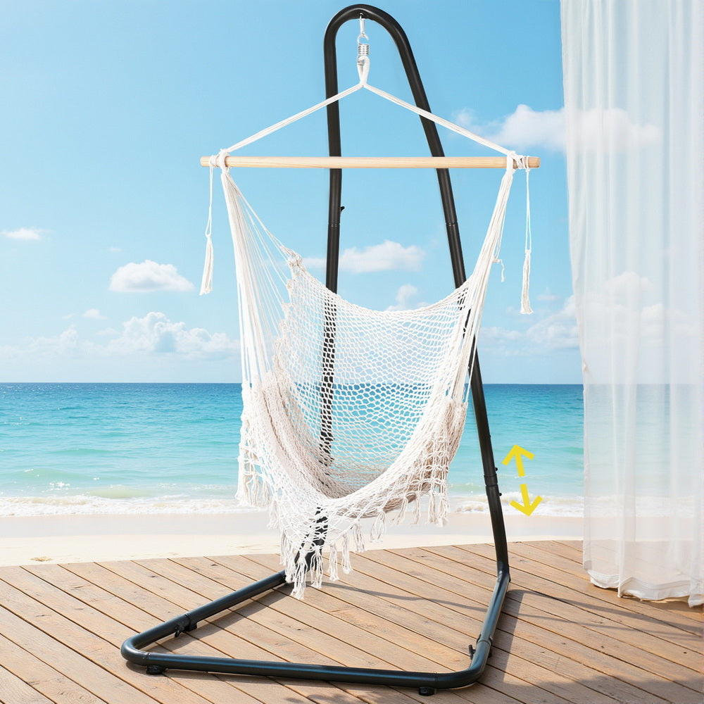 Gardeon Hammock Hanging Chair with Heavy Duty Steel Stand-6