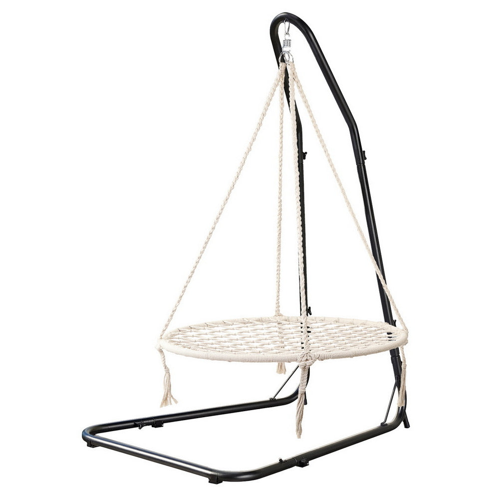Gardeon Hammock Hanging Chair with Steel Stand-2