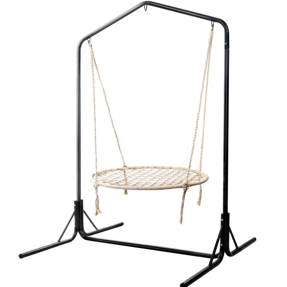 Gardeon Hammock Chair with Stand Nest Web Outdoor Swing 100cm-0